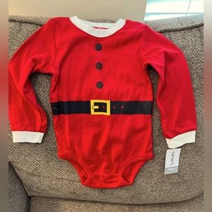 NWT Santa suit long sleeve onesie, 24 months